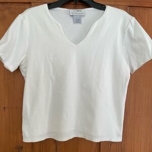 Womens CWS Casual Workstyles White Knit Top L